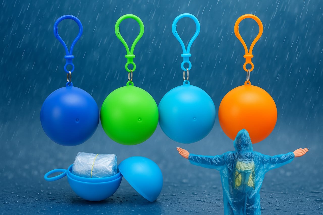 Ball Raincoat With Keychain