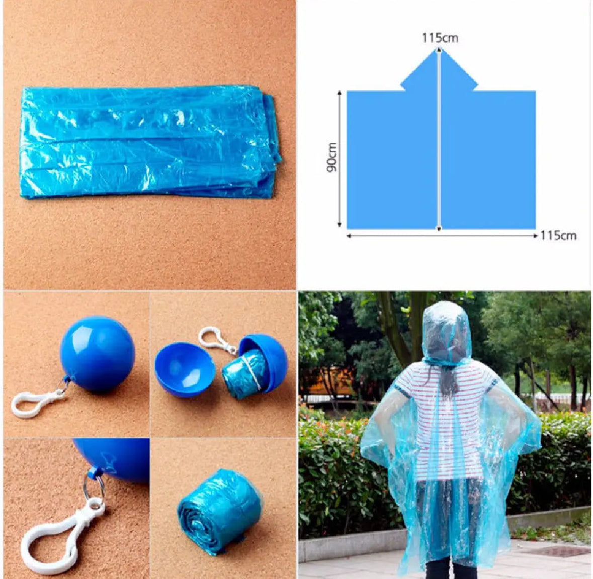 Ball Raincoat With Keychain