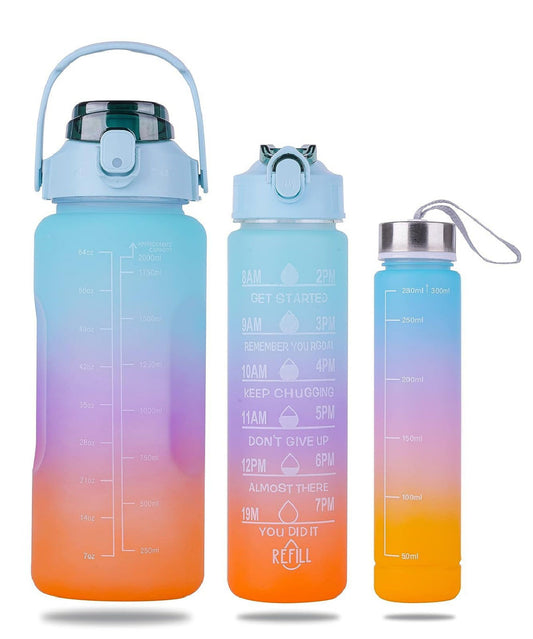 Motivational Sipper Water Bottle(Set of 3)